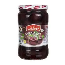 کمپوت گیلاس شیشه ای 600 گرمی خوشاب