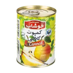 کمپوت گلابی کلیددار 350 گرمی خوشاب