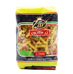 ماکارونی مته ای سبزیجات  زر‌ ماکارون - 500 گرم