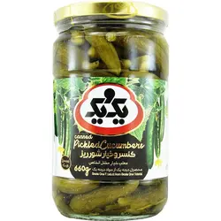 کنسرو خیارشورشیشه ای ویژه یک ویک 660 گرمی