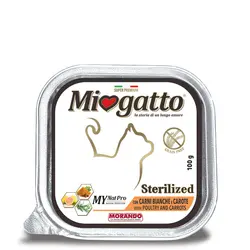 کنسرو گربه عقیم شده Miogatto وزن 100 ( کارتن 16 عددی ) - عمده فروشی محصولات حیوانات خانگی