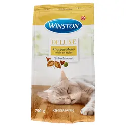 غذا خشک گربه وینستون مدل دلوکس مرغ ترد 750 گرم (کارتن 4 عددی ) - عمده فروشی محصولات حیوانات خانگی