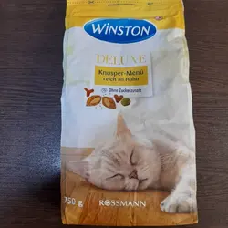 غذا خشک گربه وینستون مدل دلوکس مرغ ترد 750 گرم (کارتن 4 عددی ) - عمده فروشی محصولات حیوانات خانگی