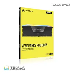 رم دسکتاپ دو کاناله کرسیر مدل VENGEANCE RGB 48GB (2x24GB) DDR5 DRAM 5600MHz CL40