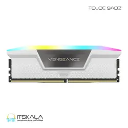 رم دسکتاپ دو کاناله کرسیر مدل VENGEANCE RGB WHITE 64GB (2x32GB) DDR5 5200MHz CL40