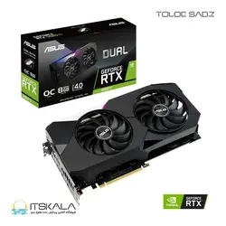 قیمت و خرید کارت گرافیک ایسوس مدل ASUS Dual GeForce RTX 3060 Ti V2 OC LHR | ITSKALA