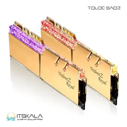 رم جی‌اسکیل G.SKILL Trident Z Royal GOLD DDR4 CL16 32GB(2x16GB)3600MHz