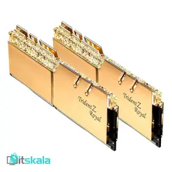 رم دسکتاپ جی‌اسکیل مدل Trident Z Royal Gold DDR4 16GB(8GBx2) 4000MHz CL18