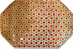 جعبه جواهر خاتم کاری هشت گوش کشیده خادم ملت (8*11) Khatamkari jewelry box - خانه عطر جهان گستر بزرگ