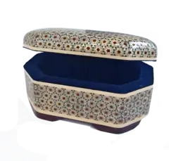 جعبه جواهر خاتم کاری هشت گوش کشیده خادم ملت (8*11) Khatamkari jewelry box - خانه عطر جهان گستر بزرگ