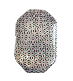 جعبه جواهر خاتم کاری هشت گوش کشیده خادم ملت (8*11) Khatamkari jewelry box - خانه عطر جهان گستر بزرگ