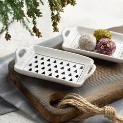 خرما خوری جفتی سرامیک گرد و مستطیل مایا