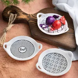 خرما خوری جفتی سرامیک گرد و مستطیل مایا