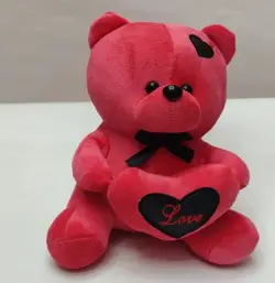 خرس قلبی با سایه مشکی و پاپیون مشکی خارجی