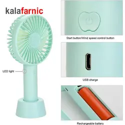 پنکه شارژی دستی پایه دار