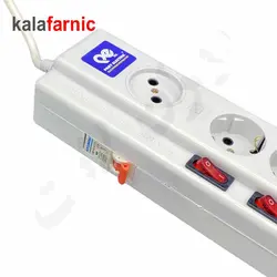 چندراهی برق پارت الکتریک/PART ELECTRIC مدل ۵+۱(سیم ۱٫۸متری)