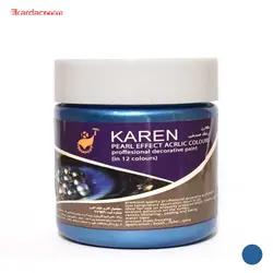 قیمت و خرید رنگ اکریلیک آبی کاربنی صدفی کارن حجم 250 گرمی