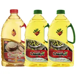 روغن زیتون تصفیه سرخ کردنی و روغن کنجد تصفیه خالص کارمیسن 1.7 لیتر مجموعه 3 عددی