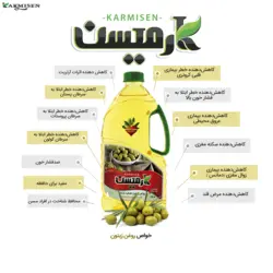 روغن زیتون تصفیه سرخ کردنی و روغن کنجد تصفیه خالص کارمیسن 1.7 لیتر مجموعه 3 عددی