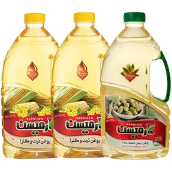 روغن زیتون تصفیه سرخ کردنی و روغن ذرت کانولا کارمیسن
