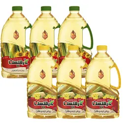 روغن ذرت و آفتابگردان و روغن ذرت کانولا کارمیسن - 1700 میلی لیتر بسته 6 عددی