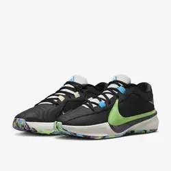 کفش بسکتبال Nike Zoom Freak 5 نایک زوم فریک ۵ رنگ مشکی سبز فسفری