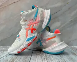 کتونی والیبال Asics Metarise Tokyo رنگ سفید آبی قرمز