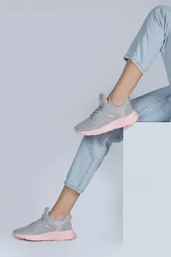 کفش کتانی صورتی زنانه جامپ Jump