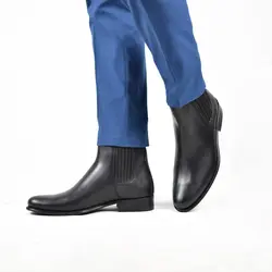 کفش چرم طبیعی مردانه رنگ ناپا مشکی