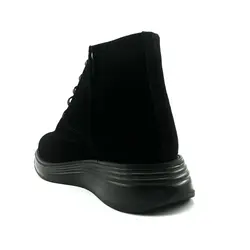 کفش چرم طبیعی مردانه رنگ جیر مشکی مدل ۶۵۴