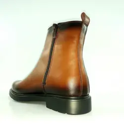 کفش چرم طبیعی مردانه رنگ عسلی (سایه دار) مدل ۶۴۸