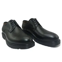 کفش روزانه چرم طبیعی، رنگ مشکی، نوع چرم رویه ناپا طبیعی گاوی کد مدل ۱۰۶۶