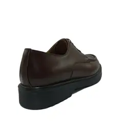 کفش کالج بندی چرم طبیعی، رنگ قهوه ای، نوع چرم رویه ناپا طبیعی گاوی کد مدل ۱۰۶۹