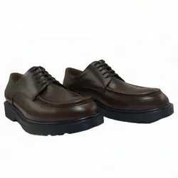 کفش کالج بندی چرم طبیعی، رنگ قهوه ای، نوع چرم رویه ناپا طبیعی گاوی کد مدل ۱۰۶۹