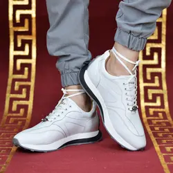 کفش اسپرت چرم طبیعی، رنگ سفید، نوع چرم رویه ناپا طبیعی گاوی کد مدل ۵۰۶