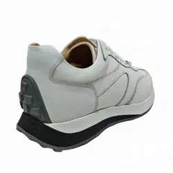کفش اسپرت چرم طبیعی، رنگ سفید، نوع چرم رویه ناپا طبیعی گاوی کد مدل ۵۰۶