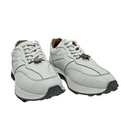 کفش اسپرت چرم طبیعی، رنگ سفید، نوع چرم رویه ناپا طبیعی گاوی کد مدل ۵۰۶