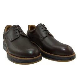 کفش اسپرت چرم طبیعی، رنگ قهوه ای، نوع چرم رویه فلوتر طبیعی گاوی کد مدل ۴۹۹