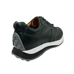 کفش اسپرت چرم طبیعی، رنگ یشمی، نوع چرم رویه ناپا طبیعی گاوی کد مدل ۵۰۶