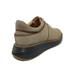 کفش اسپرت چرم طبیعی، رنگ خاکی، نوع چرم رویه هورس طبیعی گاوی کد مدل ۵۰۰