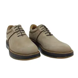 کفش اسپرت چرم طبیعی، رنگ خاکی، نوع چرم رویه هورس طبیعی گاوی کد مدل ۵۰۰