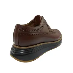 کفش اسپرت چرم طبیعی، رنگ قهوه ای سایه دار، نوع چرم رویه ناپا طبیعی گاوی کد مدل ۵۰۱