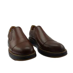 کفش اسپرت چرم طبیعی، رنگ قهوه ای، نوع چرم رویه ناپا طبیعی گاوی کد مدل ۵۰۲ برت