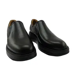 کفش اسپرت چرم طبیعی، رنگ مشکی، نوع چرم رویه فلوتر طبیعی گاوی کد مدل ۵۰۲ ساده