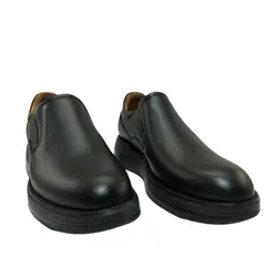 کفش اسپرت چرم طبیعی، رنگ مشکی، نوع چرم رویه ناپا طبیعی گاوی کد مدل ۵۰۲ ساده