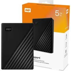 هارد اکسترنال مشکی 5TB الماس WD MyPass