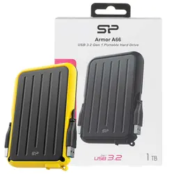 هارد سیلیکون پاور اکسترنال متین 1TB A66 مشکی دور زرد SILICON POWER