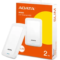 هارد اکسترنال ای دیتا مدل 2TB ADATA HV300 سفید گارانتی آونگ