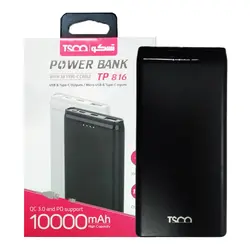 پاوربانک10Kمشکی TP816 تسکوTSCO