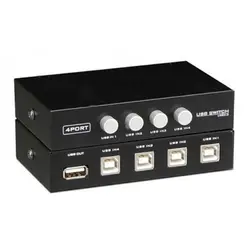 هاب سوئیچ دیتا دستی 4 پورت پرینتر برند V-Net